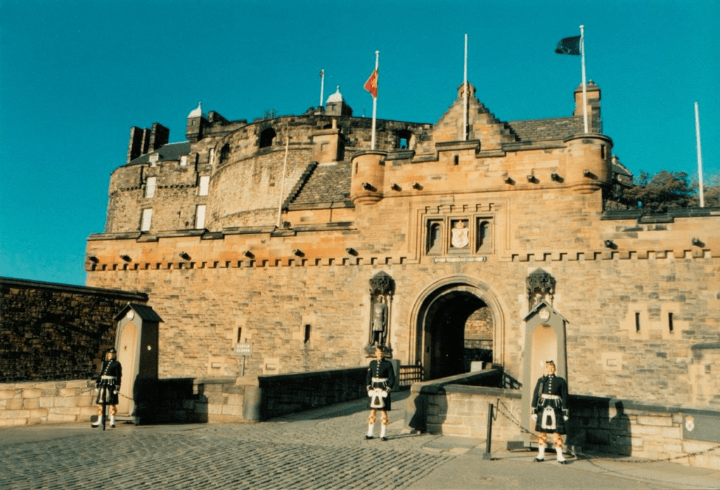 Digitised photo of Edinburgh Castle