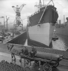 Digitised photo of a Merchant Navy vessel