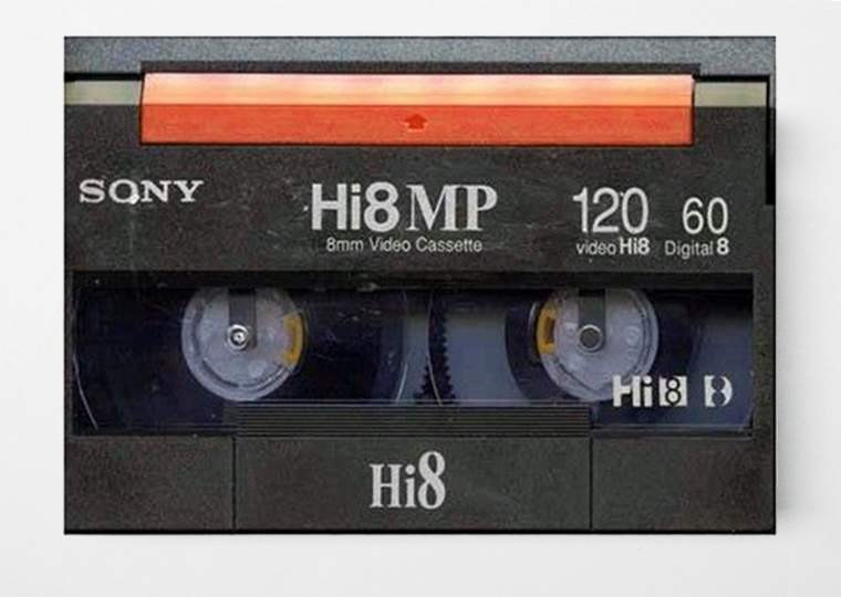 Hi8 Tape before being converted to digital