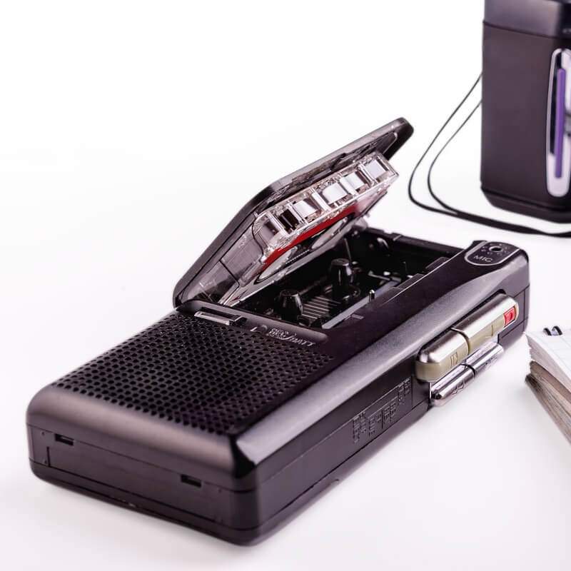 microcassette and recorder